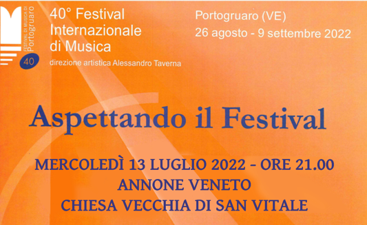 Aspettando il Festival - mercoledì 13 luglio 2022