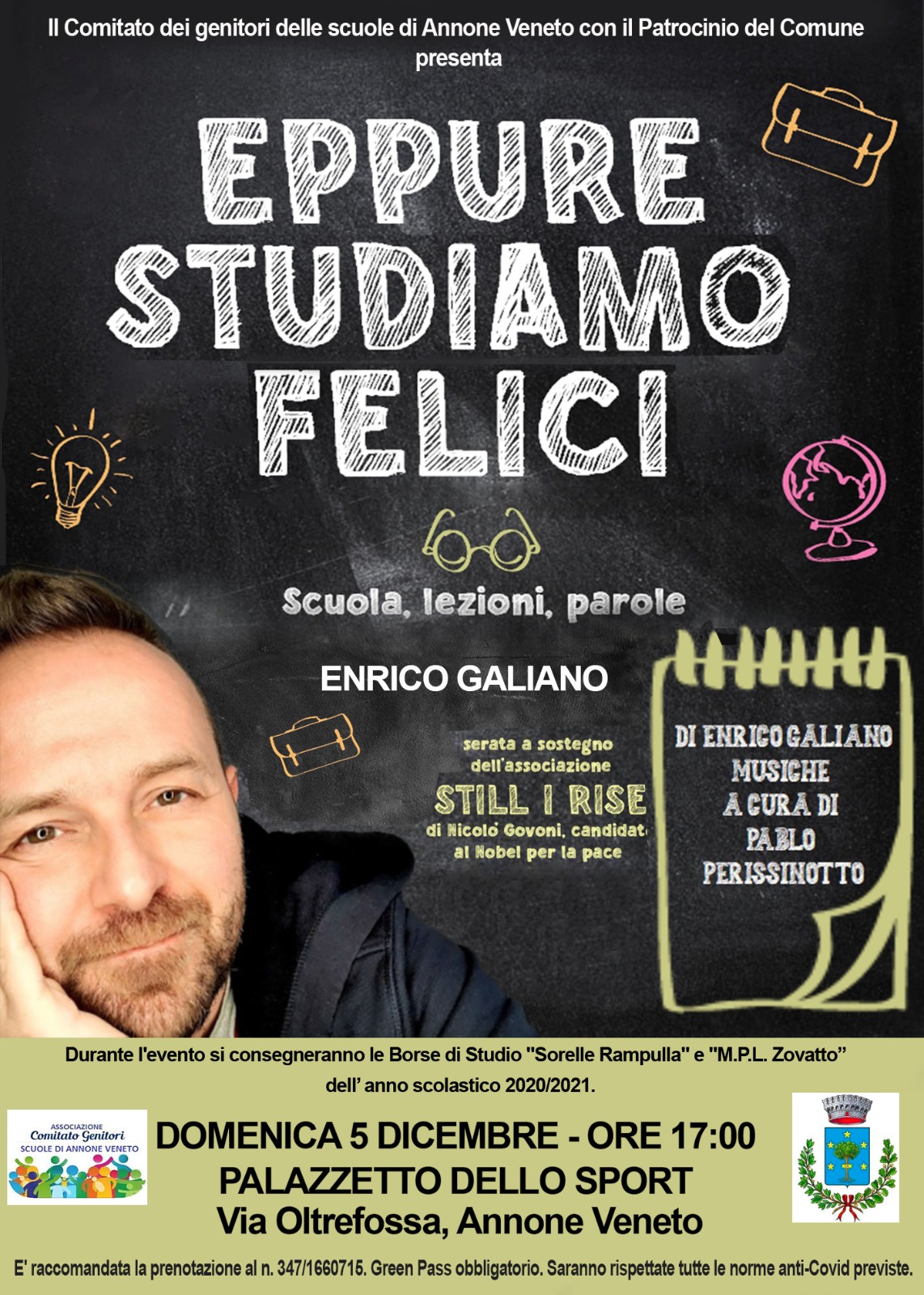 Spettacolo "Eppure studiamo felici" di Enrico Galiano