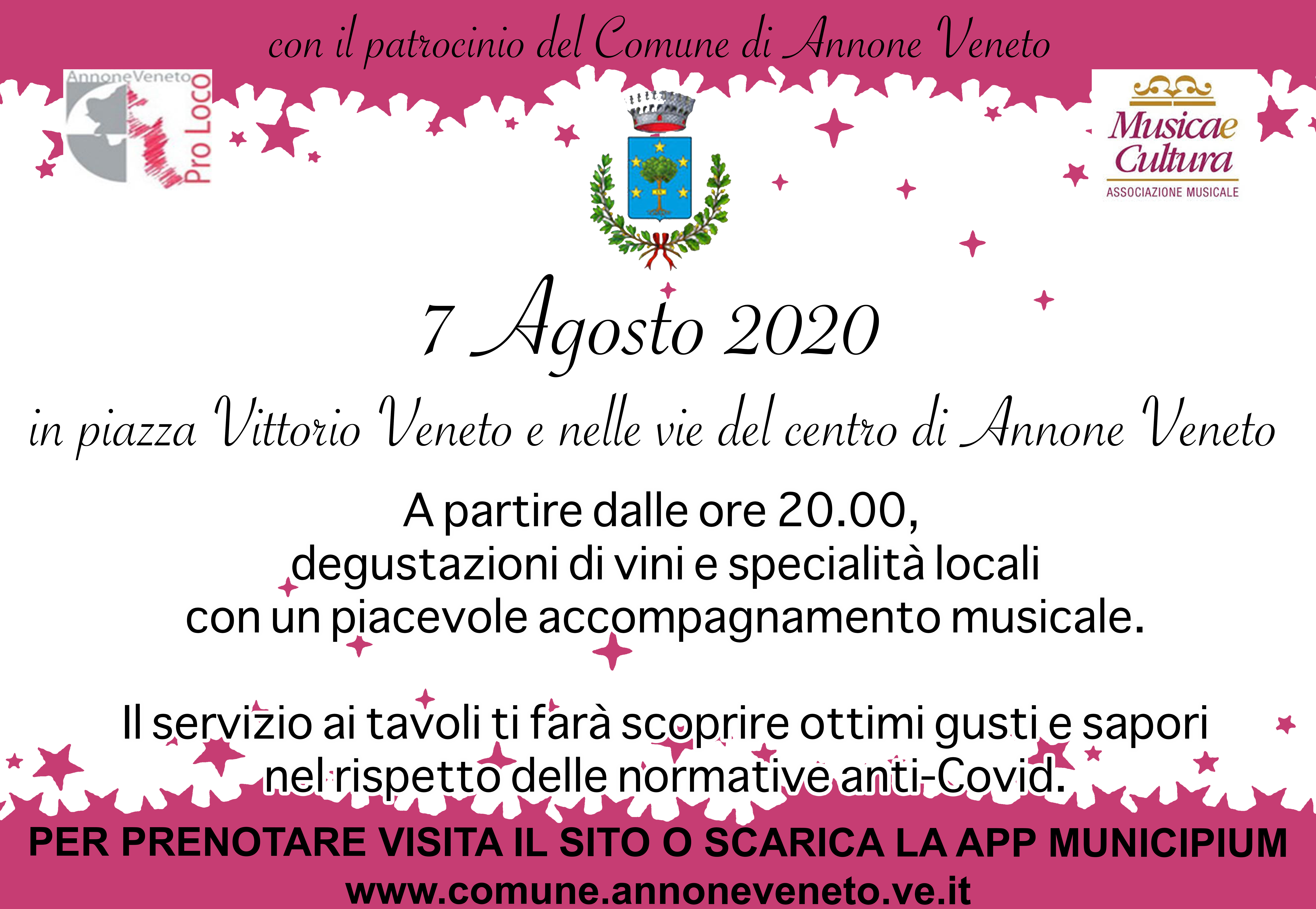 Calici di Stelle - Prenotazione online entro le ore 12:00 del 7 agosto 2020